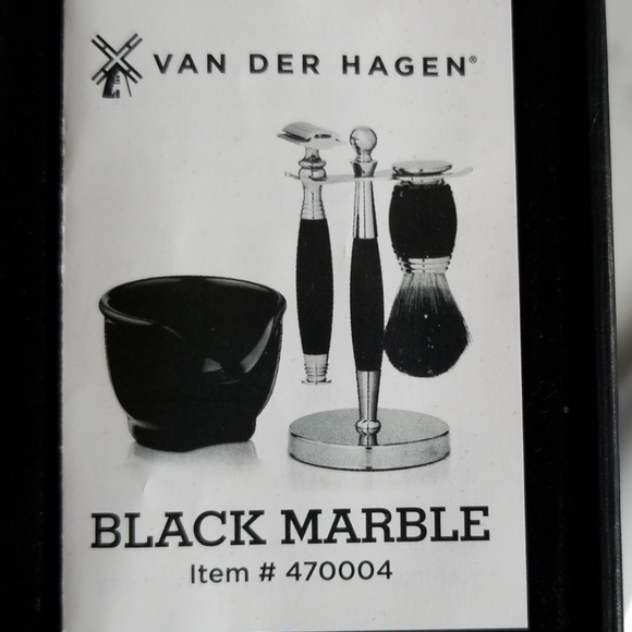 Van Der Hagen 5 piece Black Marble shave set - Picture 7 of 8